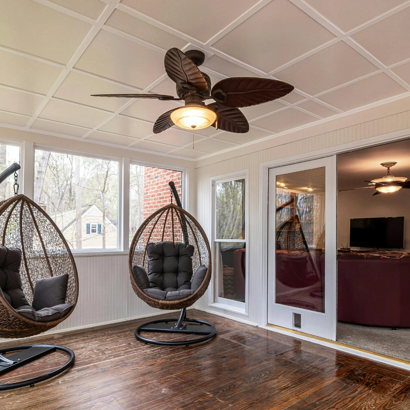Ceiling fan installed by Powerhub Electrical in a St Ives home